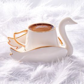 Karaca Kuğu 2 Kişilik 70 ML Kahve Fincan Takımı