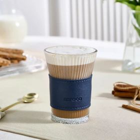 Karaca Leather Cool Touch 210 ml Lacivert Latte Bardağı
