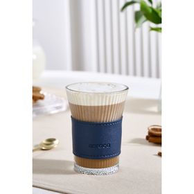Karaca Leather Cool Touch 210 ml Lacivert Latte Bardağı