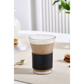 Karaca Leather Cool Touch 210 ml Siyah Latte Bardağı