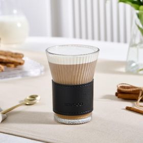 Karaca Leather Cool Touch 210 ml Siyah Latte Bardağı