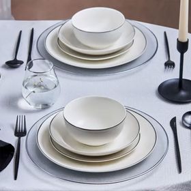 Karaca Leon Platinium 24 Parça 6 Kişilik Porselen Yemek Takımı