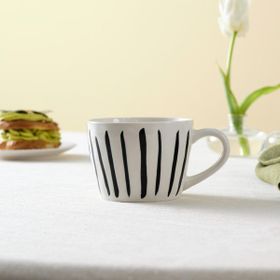 Karaca Linda Çizgili Siyah 350 ml Mug Kupa