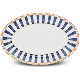 Karaca Linea New Year Yılbaşı 30 cm Mavi Kayık Tabak