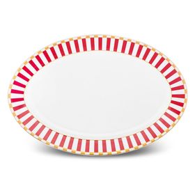 Karaca Linea New Year Yılbaşı 35 cm Kırmızı Kayık Tabak
