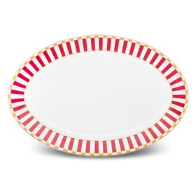 Karaca Linea New Year Yılbaşı 35 cm Kırmızı Kayık Tabak