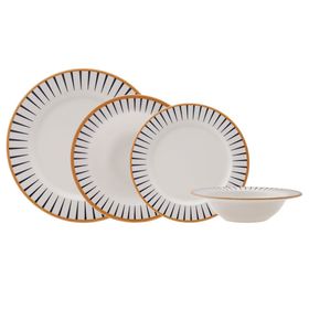Karaca Lined 6 Kişilik 24 Parça Yemek Takımı
