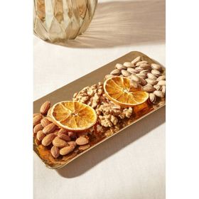 Karaca Loren 25x12 cm Gold Dekoratif Tepsi