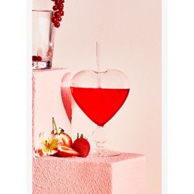 Karaca Love 200 ml Şeffaf Pipetli Kokteyl Bardağı
