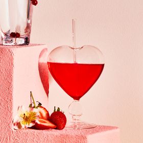Karaca Love 200 ml Şeffaf Pipetli Kokteyl Bardağı