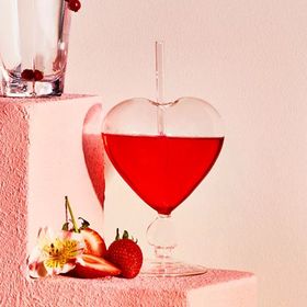 Karaca Love 200 ml Şeffaf Pipetli Kokteyl Bardağı