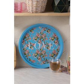 Karaca Love Metal 35 cm Yuvarlak Tepsi