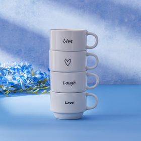 Karaca Lovely Laugh 4 Kişilik 100 ml Espresso Kahve Seti
