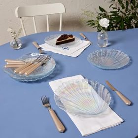 Karaca Madison 21 CM 6 Parça Lüsterli Cam Pasta Seti
