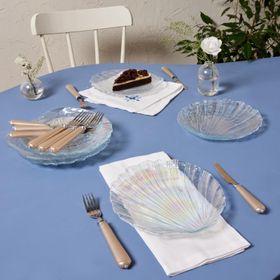 Karaca Madison 21 CM 6 Parça Lüsterli Cam Pasta Seti