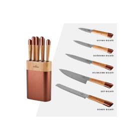 Karaca Maple Rosegold 6 Parça Bıçak Set