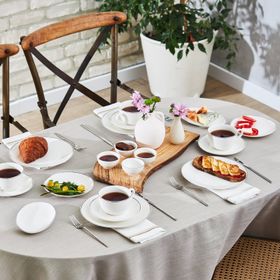 Karaca Marcelo New Bone 26 Parça 6 Kişilik Platin Kahvaltı Servis Takımı