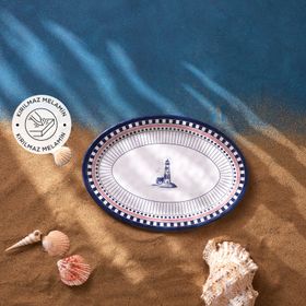 Karaca Marine Beyaz Desen 30 cm Kayık Tabak