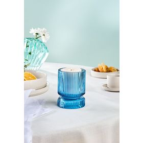 Karaca Marine Mavi 9x9x12 cm Cam Mumluk