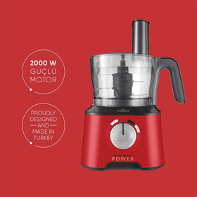 Karaca Mastermaid Power Multifunctional 10 in 1 Imperial Red 2000 W Mutfak Robotu