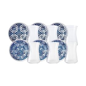 Karaca Mavili 6 Kişilik 12 Parça 170 ml Çay Seti