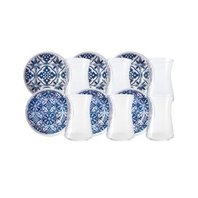 Karaca Mavili 6 Kişilik 12 Parça 170 ml Çay Seti
