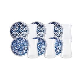 Karaca Mavili 6 Kişilik 12 Parça 170 ml Çay Seti