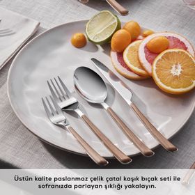 Karaca Melia Platin 6 Kişilik 24 Parça Çatal-Kaşık-Bıçak Takımı
