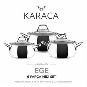 Karaca Midi Ege 6 Parça Tencere Seti