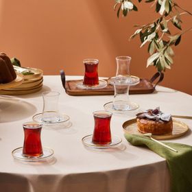 Karaca Mihver Gold 165 ml 6 Kişilik 12 Parça Çay Seti