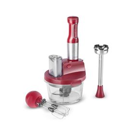 Karaca MM Prosteel 2000W Cam Kırmızı Inox Mutfak Robotu