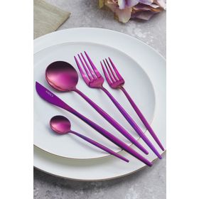 Karaca Mor Orion Purple 30 Parça 6 Kişilik Çatal Kaşık Bıçak Seti