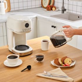 Karaca Multibrew Retro Cream Filtre Kahve Makinesi
