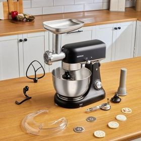 Karaca Multicast Plus Döküm Kıyma Çekme Sucuk-Sosis İçli Köfte Kurabiye Aparatlı 5 lt Black Hamur Yoğurma Makinesi