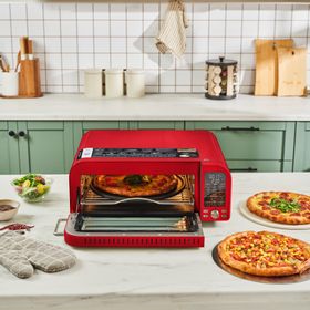 Karaca Multicrust Artisan Retro Metallic Red Pizza Makinesi ve Airfryer