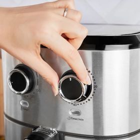 Karaca Multifry Double Pan 5.5 lt XL Inox Airfryer
