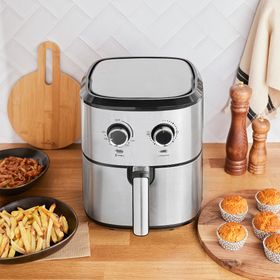 Karaca Multifry Double Pan 5.5 lt XL Inox Airfryer