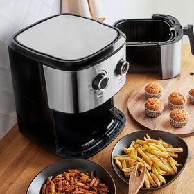 Karaca Multifry Double Pan 5.5 lt XL Inox Airfryer