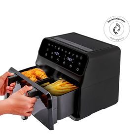 Karaca Multifry XXXL 9 lt Dijital Tek Hazneli/Seperatör ile Çift Hazne Kullanılabilen Cam Pencereli Airfryer