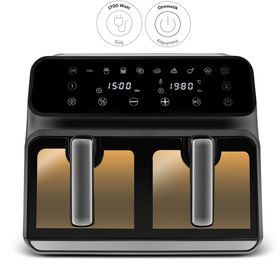 Karaca Multifry XXXL 9 lt Dijital Tek Hazneli/Seperatör ile Çift Hazne Kullanılabilen Cam Pencereli Airfryer