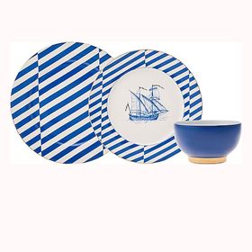 Karaca Navy 18 Parça 6 Kişilik Porselen Yemek Takımı