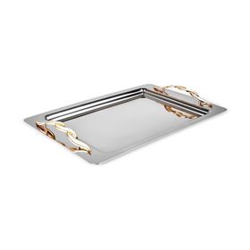 Karaca Nevra Gold 42 cm Gümüş Çelik Tepsi