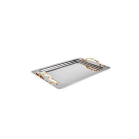 Karaca Nevra Gold 42 cm Gümüş Çelik Tepsi