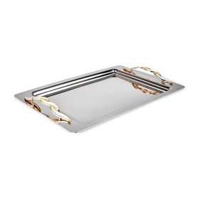 Karaca Nevra Gold 42 cm Gümüş Çelik Tepsi