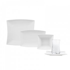 Karaca New Perfect White Kare 26 Parça Kahvaltı Seti