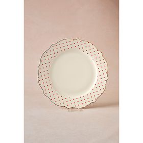 Karaca New Romantic 21 cm Kırmızı Puantiyeli Pasta Tabağı