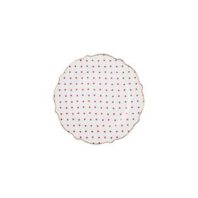 Karaca New Romantic 21 cm Kırmızı Puantiyeli Pasta Tabağı