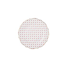 Karaca New Romantic 21 cm Kırmızı Puantiyeli Pasta Tabağı