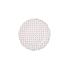Karaca New Romantic 21 cm Kırmızı Puantiyeli Pasta Tabağı