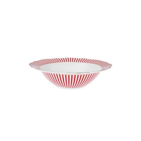 Karaca New Romantic İnce Çizgili 17 cm Kırmızı Kase